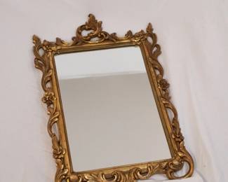 Hollywood Regency: gilded rectangle mirror 