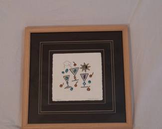 framed art: martinis by Jane Billman