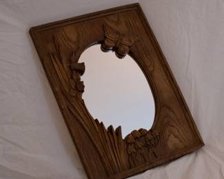 wood MCM mirror 