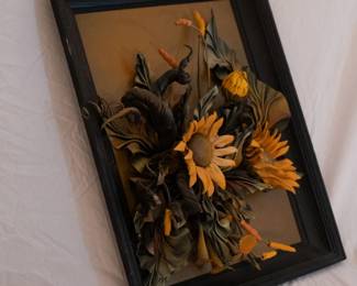 handmade leather artwork, artist unknown