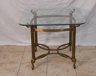 Hollywood Regency side table 2, matching console not shown