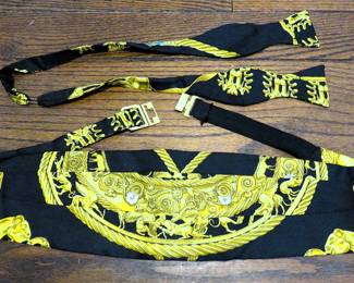 Hermes cummerbund & bowtie