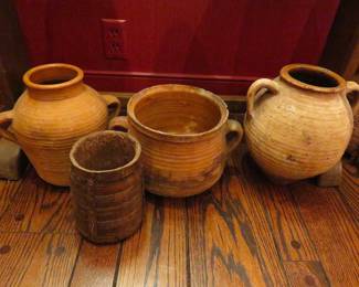 Antique terra cotta amphora jugs