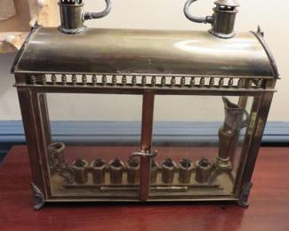 (BID ITEM) Swed Masters silver & brass menorah (21/48) Dudik Swed