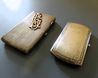19th cent. sterling cigarette cases