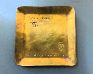 Georg Von Mendelssohn hammered brass tray