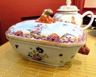 Chinese Qianlong butter dish