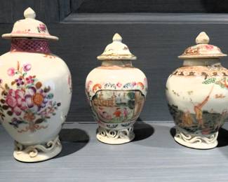18th century Chinese Qianlong Famille Rose tea caddies