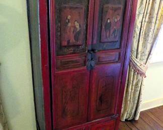 Antique Asian lacquered cabinet