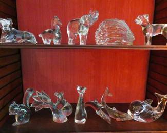 Baccarat, Steuben & waterford glass