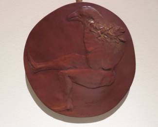 Leonard Baskin "Apollo" bronze relief