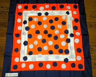 Yves Saint Laurent polka dot silk scarf