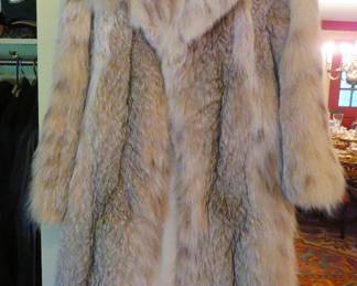 Full length Canadian Lynx fur coat
