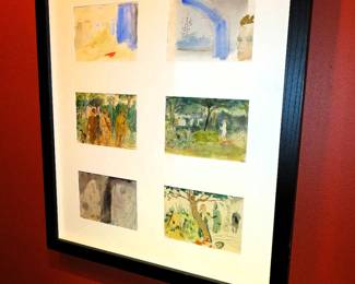 Rare Louis Macouillard WW2 watercolor studies