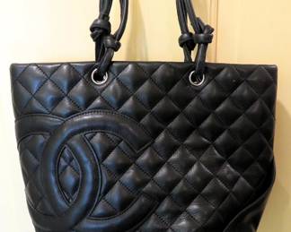 Chanel Cambon calf skin quilted tote