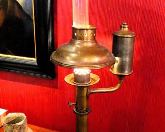 Victorian electrified oil lamp