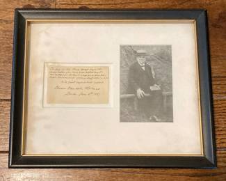 Oliver Wendell Holmes autograph