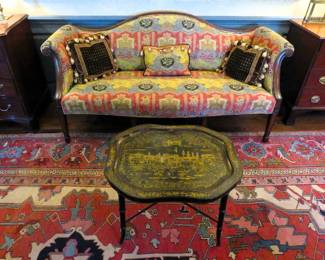 Gorgeous Victorian camelback sofa