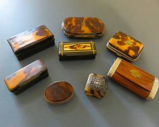 18th & 19th cent. tortoise shell boxes