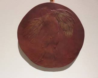 Leonard Baskin "Icarus" bronze relief