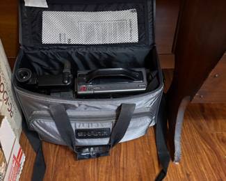 Office off kitchen - sharp camcorder with accessories 