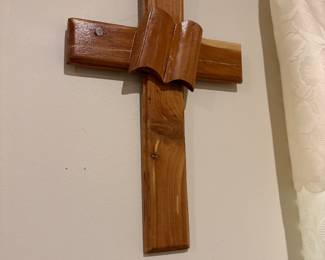 Nice wooded cross with Bible 