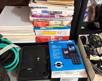 Office off kitchen - paper, miscellaneous items 