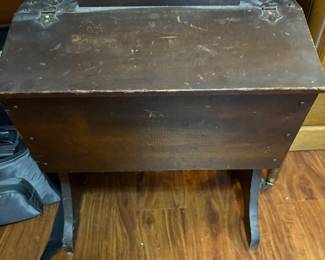 Office off kitchen - vintage magazine cabinet 