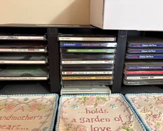 Office off kitchen - CD’s & holder 