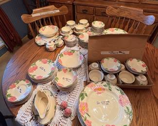 Dining room - vintage & newer Desert Rose 