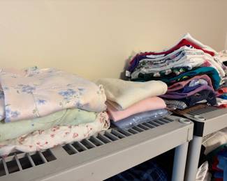 More clothing in bedroom off living area