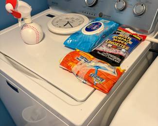Maytag Washer with miscellaneous on top