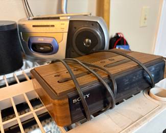 Office off kitchen - Vintage Sony clock radio 