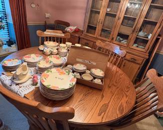 Dining room - vintage & newer Desert Rose - Table & chairs also for sale 