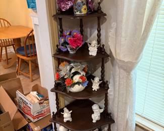5 Tier corner display with items