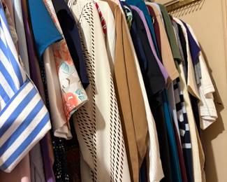Women’s clothing in master bedroom closet 
