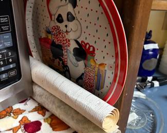 Kitchen - plastic tray & shelf paper rolls 