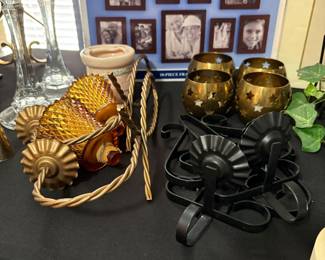 Office off kitchen - Vintage Candle sconce set  