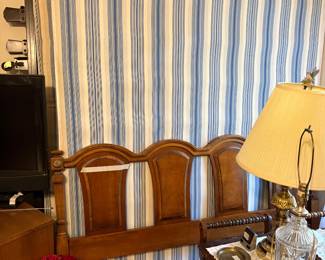 Mattress, box spring and Headboard in bedroom off living room