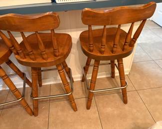 Close up of bar stools