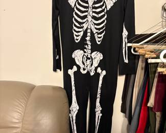 Skeleton clothing in bedroom off living area