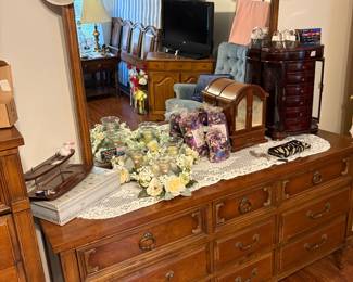 Dresser and various items in master bedroom