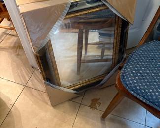 Bathroom adjacent to laundry room items