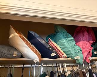 Bedroom closet - pillows 