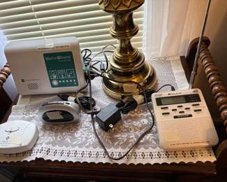 Miscellaneous off 2nd table in bedroom 