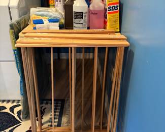 Bathroom adjacent to laundry room items