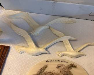 Office off kitchen  bird decor 