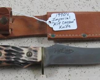 1970's Imperial "Kit Carson" Knife w/Sheath 