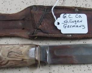 G.C. Co. Solingen Germany Knife w/Sheath