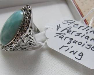 Sterling & Persian Turquoise Ring